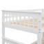 Lit superposé simple au-dessus d'un lit double avec escalier avec rangement et garde-corps pour la chambre à coucher, couleur blanche-1518175049