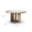 Zoko 54 Inch Round Dining Table, Pedestal Base, Solid Wood-111934042