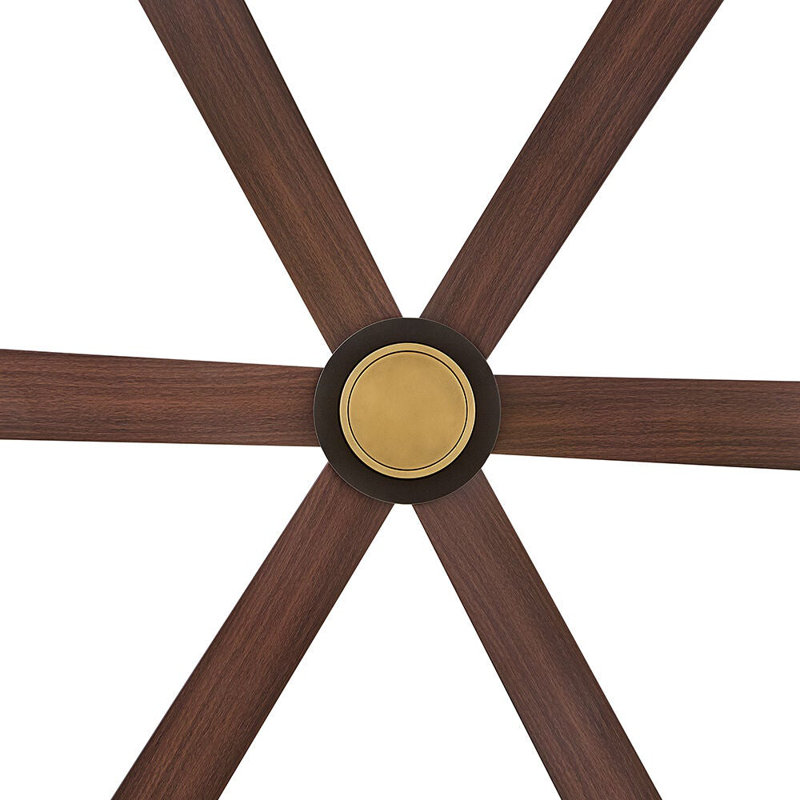 Hinkley Andros LED Ceiling Fan, Brass, Walnut