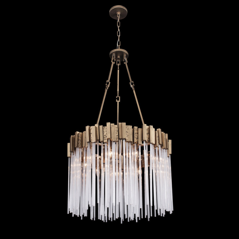 Matrix Chandelier - 25"D x 25"W x 27.5"H - Havana Gold, Havana Gold