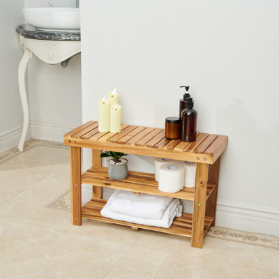Acacia Wood Shower Bench