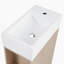 Meuble-lavabo de salle de bain avec lavabo, meuble-lavabo avec tablette, orientation gauche ou droite, naturel