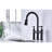Matte Black Kitchen Pull-Down Faucet - Dual Handle For Precise Water Flow Control, 360-Degree Rotating Nozzle, Quality Brass Build Bridge With Spray Exact And Temperature Rotatable High Material-118956156