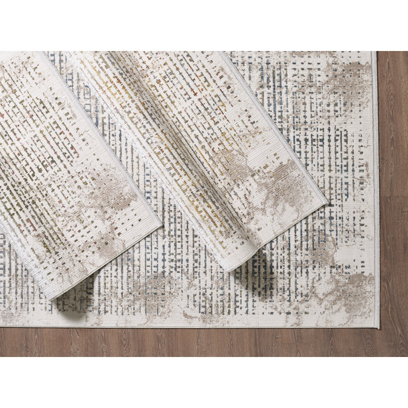 Valde Striped Machine Woven Area Rug , Rectangle 8' x 10'