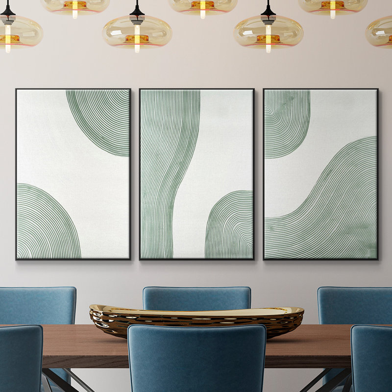 «Get Going I», reproduction sur toile 3 pièces, Noir, H 24 po x l 48 po x P 2 po