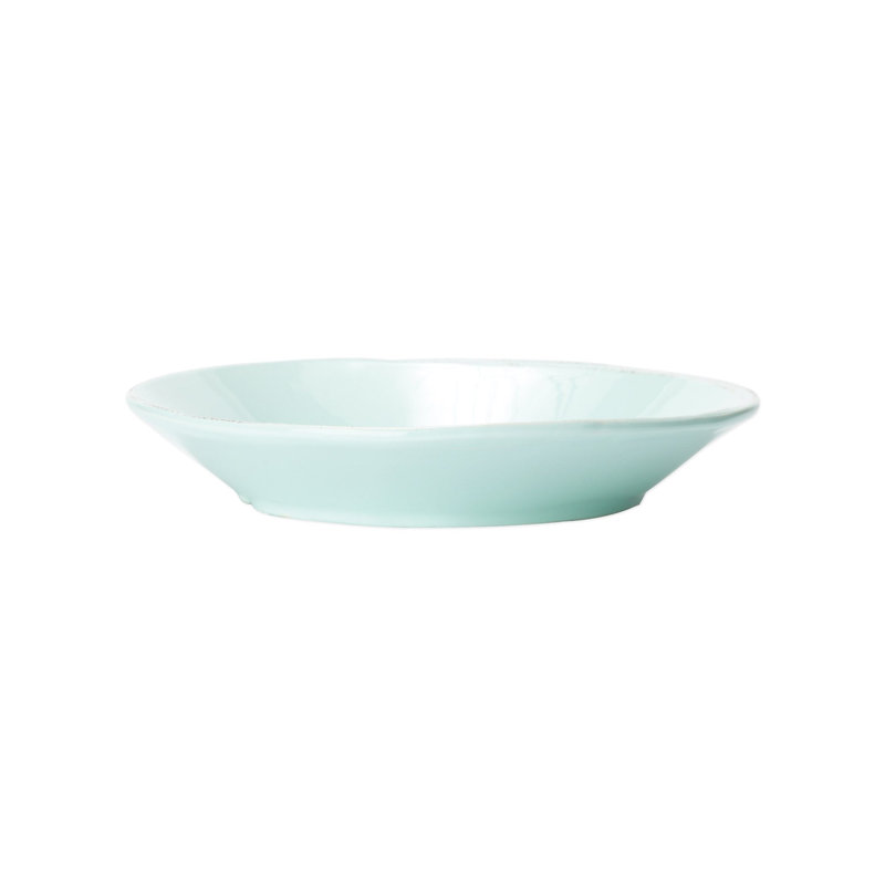 Lastra Handmade Stoneware Pasta Bowl, Aqua