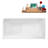 59" Streamline Soaking Freestanding Tub and Tray With Internal Drain-101697838