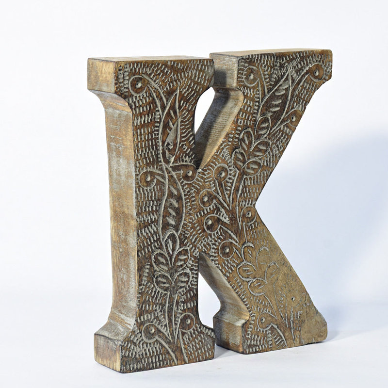 Haddam Text & Numbers Letter Block, Gray, B