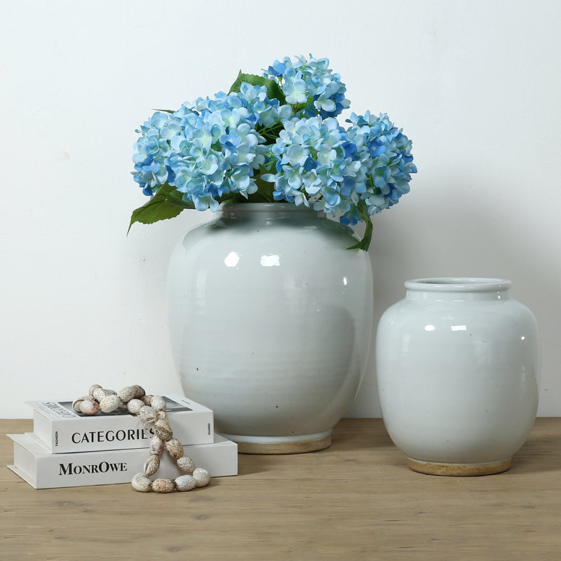 Brest Porcelain Table Vase, 10" H x 8.6" W x 8.6" D