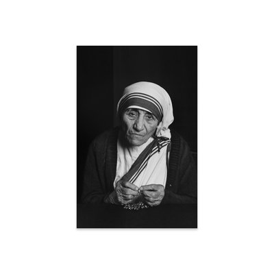 Mother Teresa, reproduction de photo sur verre acrylique
