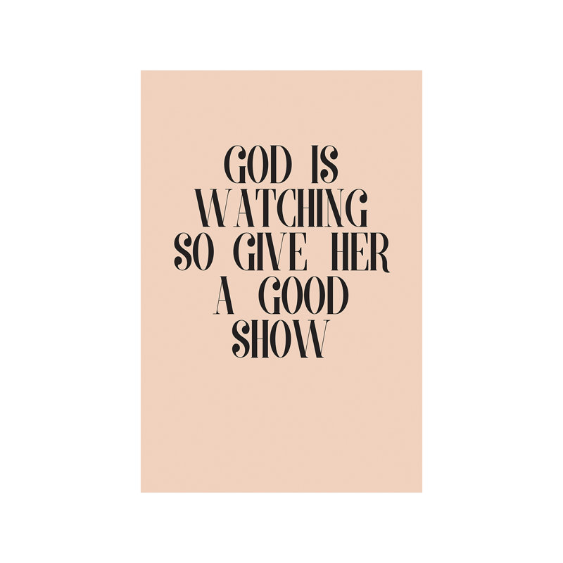 God Is Watching - Wrapped Canvas Print, 30.48 cm H x 45.72 cm W