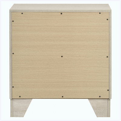Rustic Cream 2-Drawer Nightstand Bedside Table