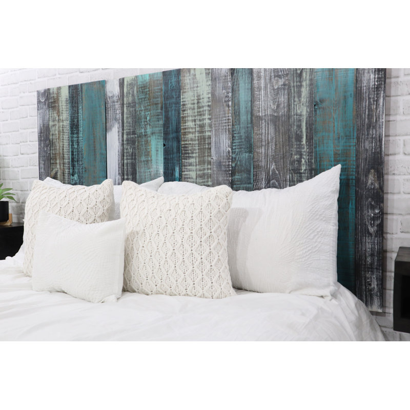 Davel Solid Wood Headboard, Queen, Industrial Mix