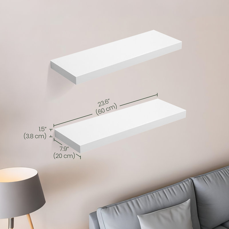 Akanni Floating Shelf, White