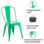 Modern Woolley Metal Stacking Dining Chair – Comfortable Durable Seating for Patio, Kitchen, or Outdoor Spaces-252317830