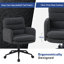 Upholstered Office Chair Desk Chair Home Office Task Chair With Armrest-1909262251