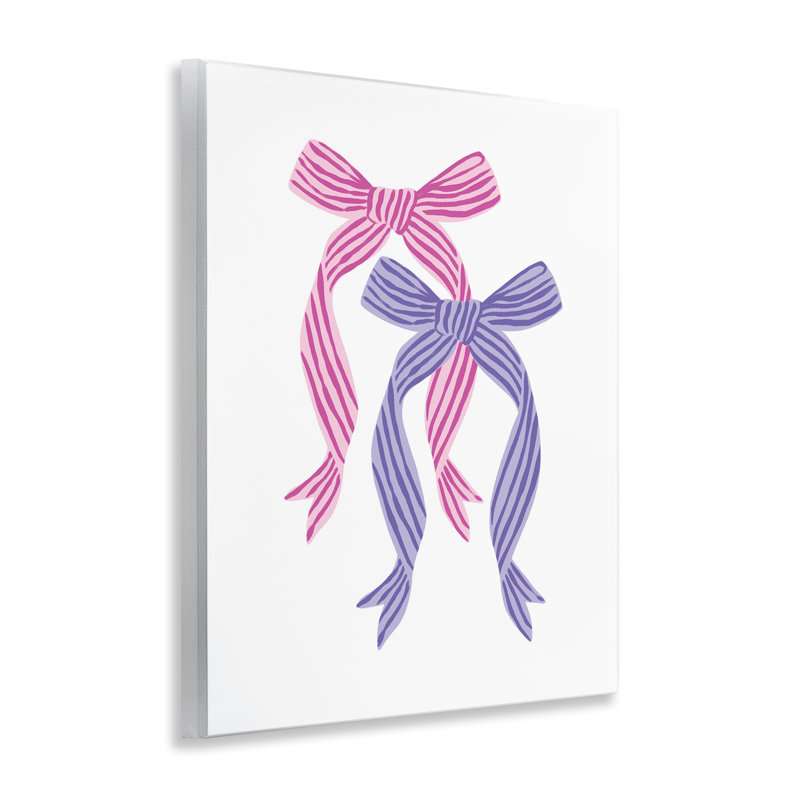Plaque murale rose et mauve à double nœud, design par Krissy Mast