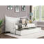 Lit de jour simple de style transitionnel avec moulures et finition blanche-2076752864