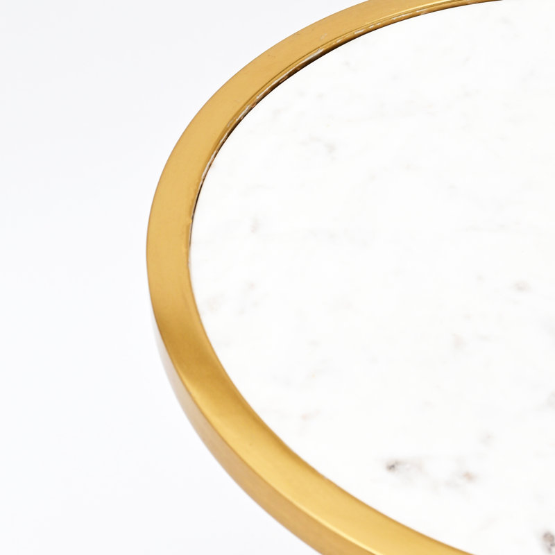 Round Marble Top Side Table