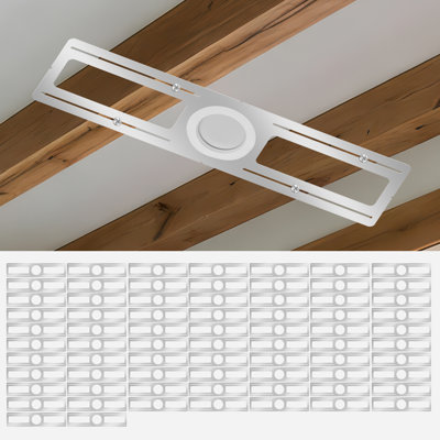 Ensemble de 72 plaques de montage de nouvelle construction, pour luminaire encastré de 4 pouces, plaque de boîtier d'éclairage encastré peu profond, support de luminaire universel pour éclairage encastré à DEL