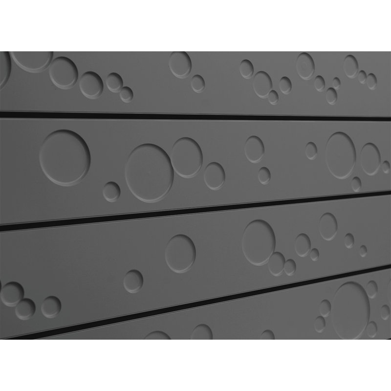 Bulles 24 po x 48 po, Gris