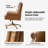 Heeg Transitional High-Back Genuine Leather Executive Office Chair with Nailhead Trim and Tilting Function-117302357