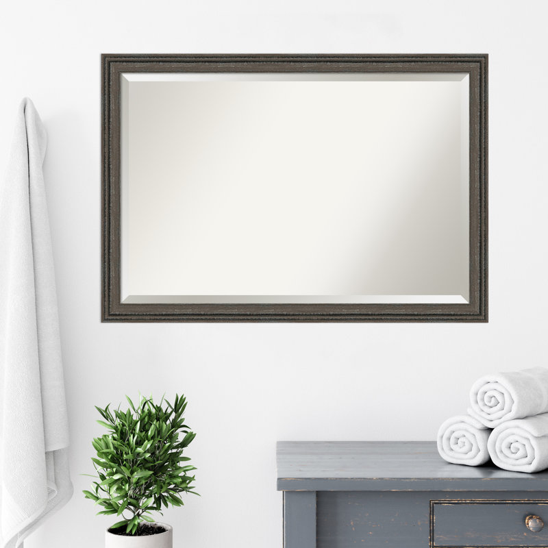Miroir mural Whanger, Brun, 27,5 po x 39,5 po, Rectangle