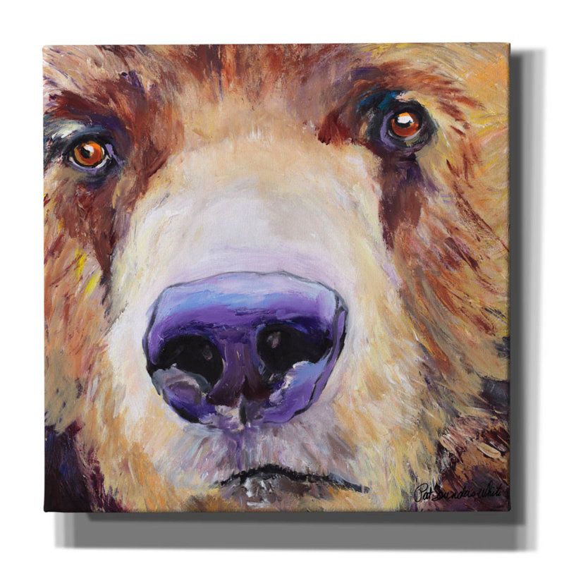 «Sniffer» par Pat Saunders, art mural en toile blanche, 12 po x 12 po, H 12 po x l 12 po