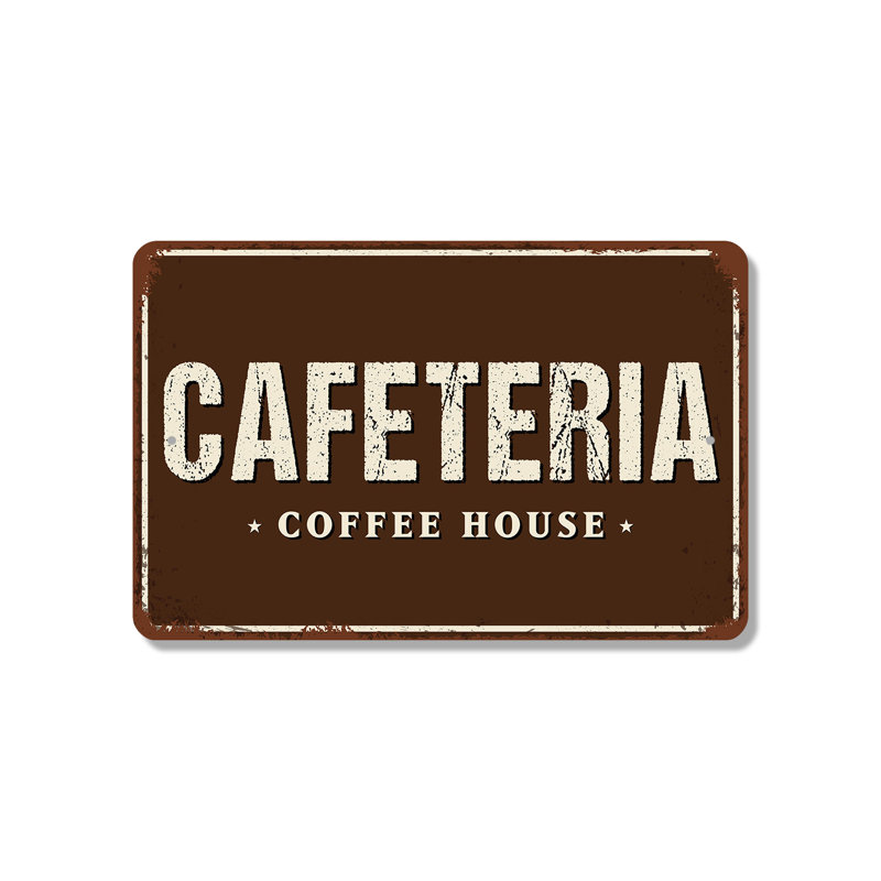 Enseigne en plastique 13 po x 20 po Cafeteria