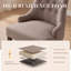 Chaise d'appoint rembourrée en bois manufacturé et massif Gailord-111694887