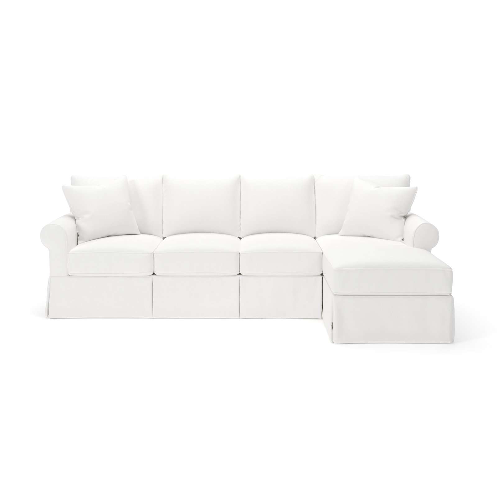 Amari Chaise Sectional, Right Hand Facing, Bayou Off White Canvas