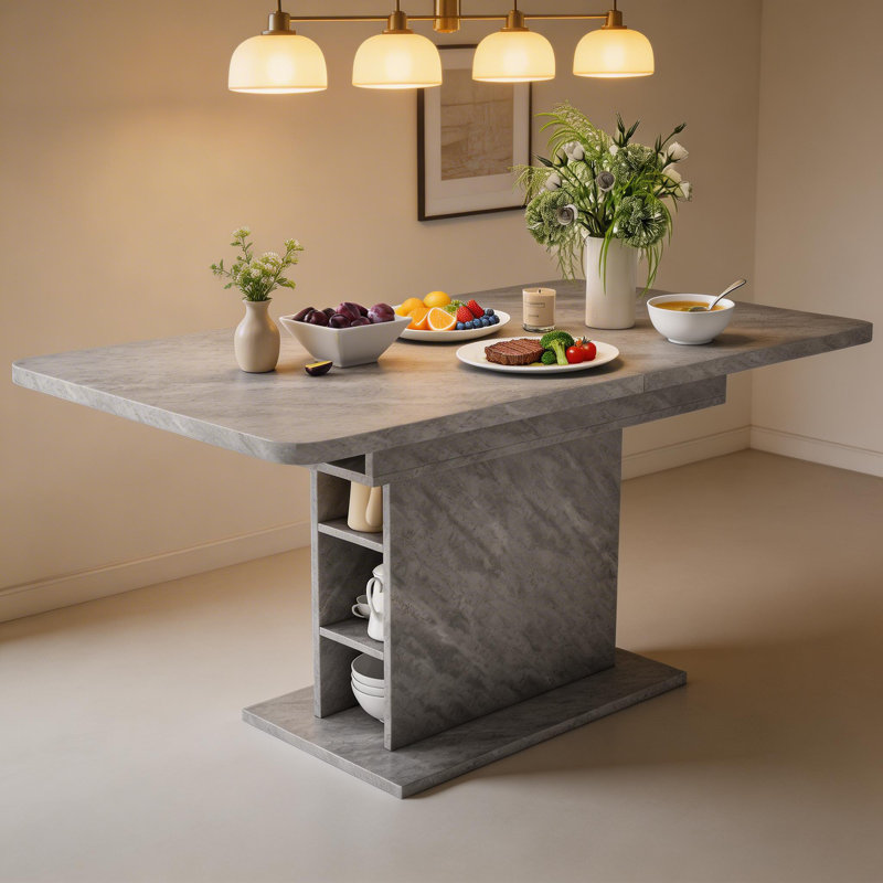 Extendable Dining Table, Grey