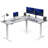 VIVO Electric Corner Desk, 3 Section Table Top