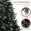 HOMCOM Artificial LED Christmas Tree with Metal Base Hinged Branches-876595443