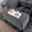 Tabouret de canapé de style transitionnel en chenille grise 1Pc