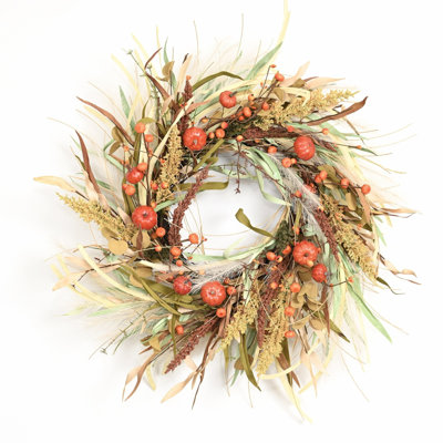 24" Handcrafted Berry Thanksgiving Wreath