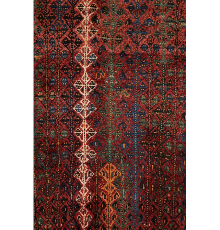Vintage   Tribal Runner Rug In Red, Geometric - Rug & Kilim