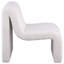 Fauteuil d'appoint incurvé recouvert de tissu ivoire-1512096339