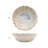Flower Shaped Stoneware Bowl In Reactive Glaze