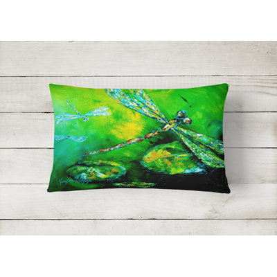 Dragonfly Outdoor Reversible Throw Pillow