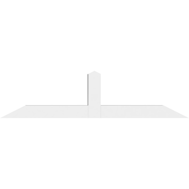 Support à pignon en uréthane Portland Signature, brun clair apprêté, L 60 po x H 15 po, P 2 po x F 6 po