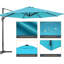 Parasol en porte-à-faux rond 11 pi avec manivelle Shanea-334925270