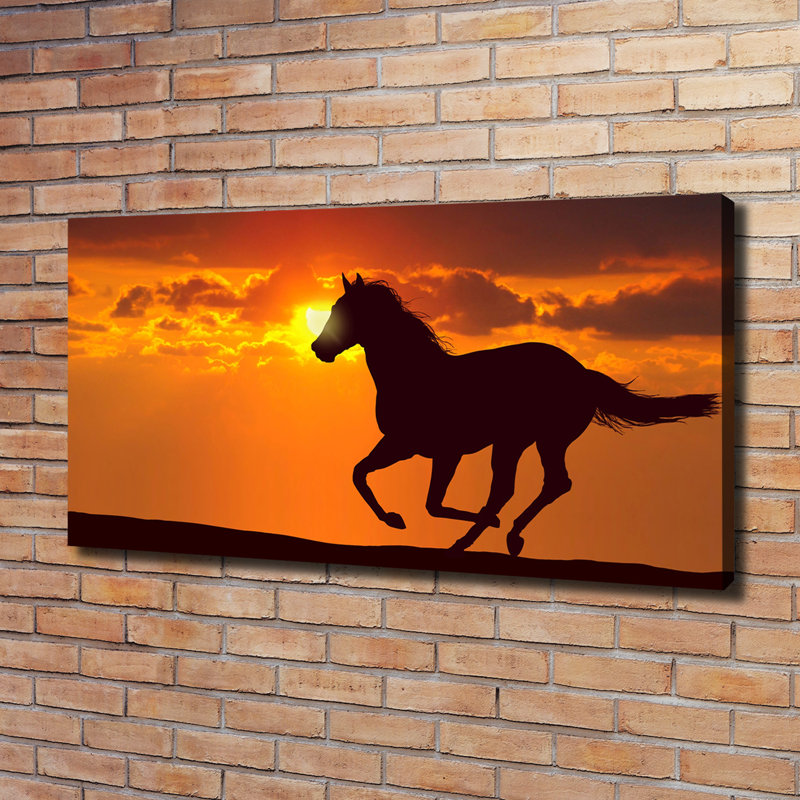 Sunset Horse - Wrapped Canvas Print