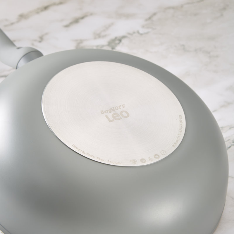 BergHOFF Leo Balance antiadhésif 4,4 pte Wok en céramique et aluminium avec couvercle en verre de 11 po, matériau recyclé