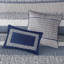 Ensemble de courtepointe réversible en jacquard 6 pièces avec coussins décoratifs bleu marine / très grand californien-125333429-125333430