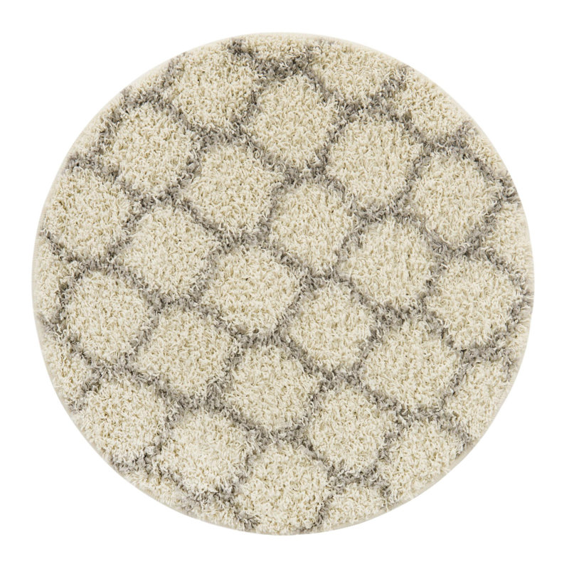 Geometric Indoor Rug, Round 3'3"