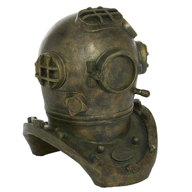 Sculpture de casque Godsey, H 10 po x l 9 po x P 8 po