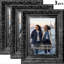 Black 3 PCS Traditional Picture Frame for 5" x 7" Photos and Wedding Photo Display
