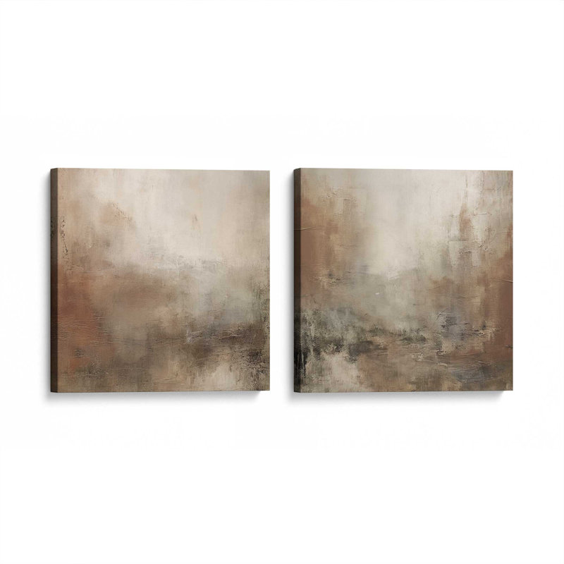 Russet Mists Unfolding, Set of 2 Print on Canvas, 32" H x 32" W x 1.25" D, Wrapped Canvas