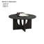 Contemporary Style 3Pc Table Set With Round Coffee And End Tables, Cross-Arch Base Design For Modern Interiors